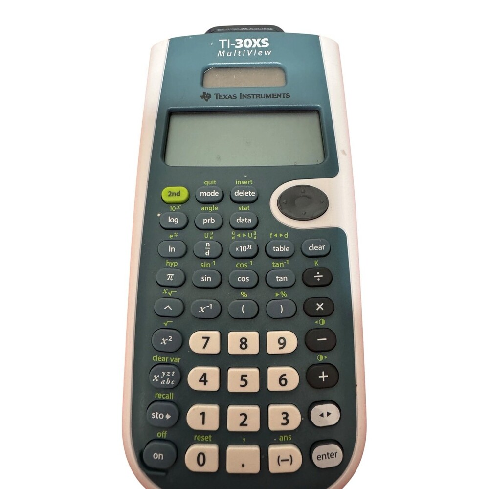Texas Instruments TI-30XS MultiView Scientific Calculator Blue White Tested Work - Picture 2 of 8